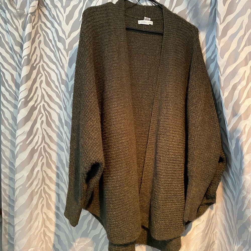 Green cardigan